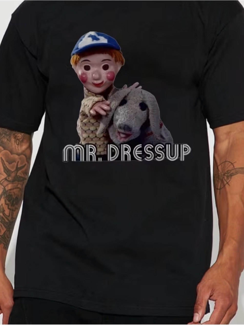 Mr. Dressup 2X Graphic Tee — Black